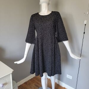 Modcloth Yumi Polka Dot Lace Trimmed Dress, VGUC, Size S